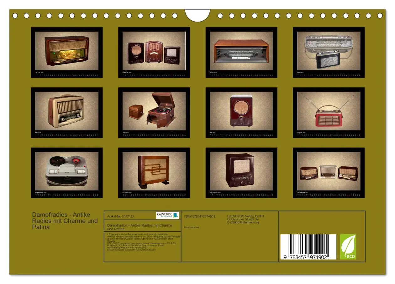 Bild: 9783457974902 | Dampfradios - Antike Radios mit Charme und Patina (Wandkalender...