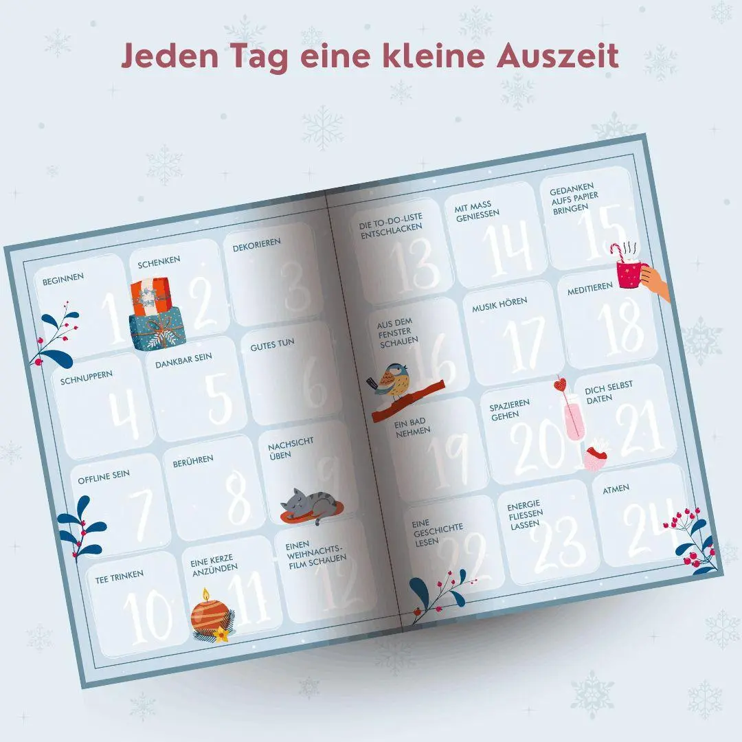 Bild: 9783735854902 | WeihnAchtsamkeit. 24 Türchen zu mehr Entspannung. | Christine Schlitt