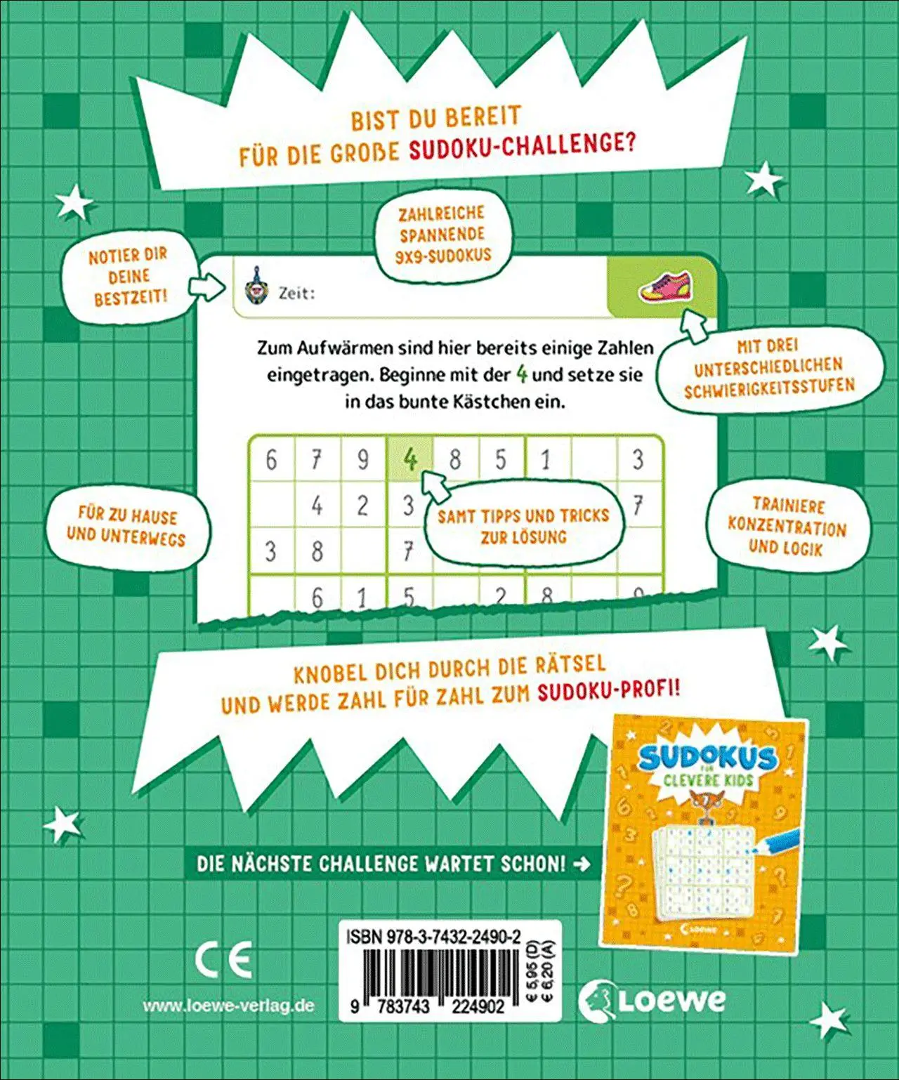 Bild: 9783743224902 | Sudokus für clevere Kids 8+ [grün] | Taschenbuch | 120 S. | Deutsch
