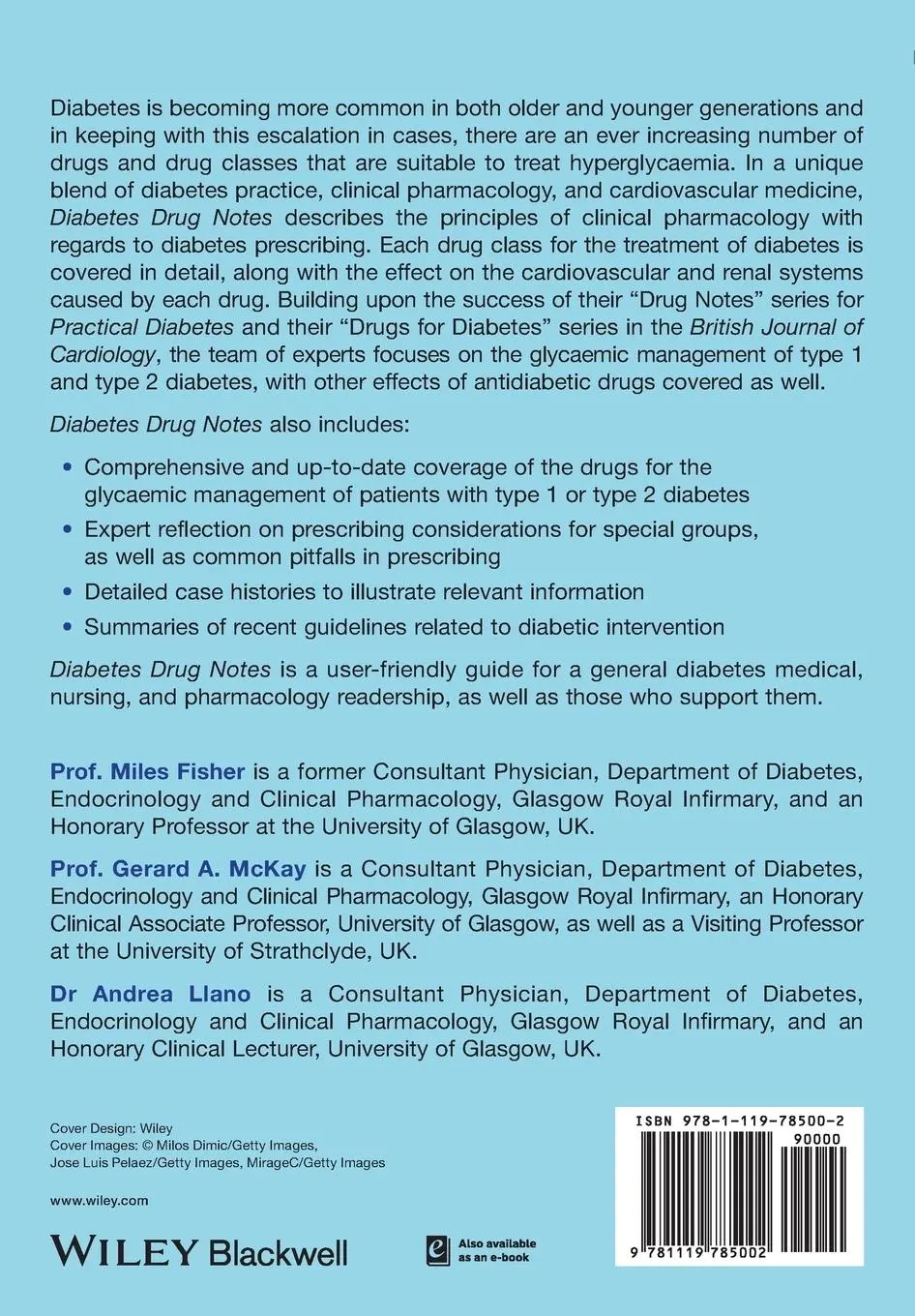 Rückseite: 9781119785002 | Diabetes Drug Notes | Miles Fisher (u. a.) | Taschenbuch | 400 S.