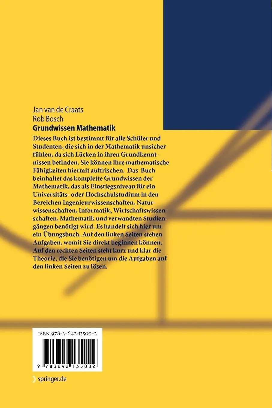 Rückseite: 9783642135002 | Grundwissen Mathematik | Jan van de Craats (u. a.) | Taschenbuch | X
