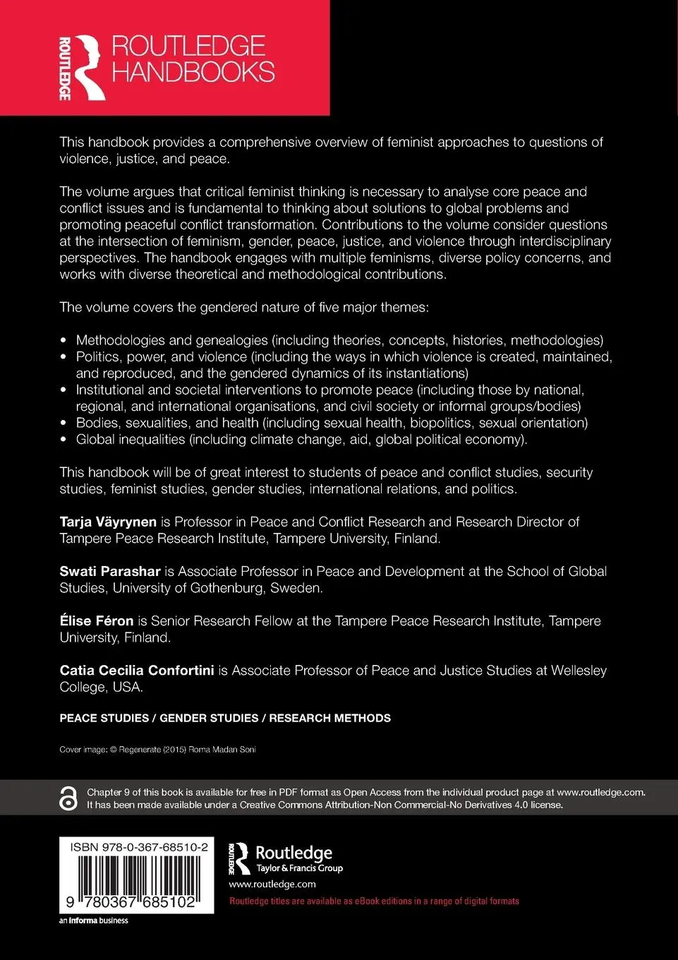 Rückseite: 9780367685102 | Routledge Handbook of Feminist Peace Research | Tarja Väyrynen (u. a.)