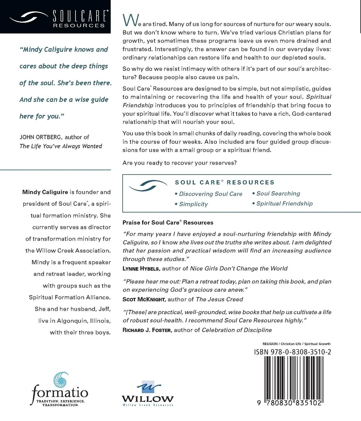 Rückseite: 9780830835102 | Spiritual Friendship | Mindy Caliguire | Taschenbuch | Englisch | 2007