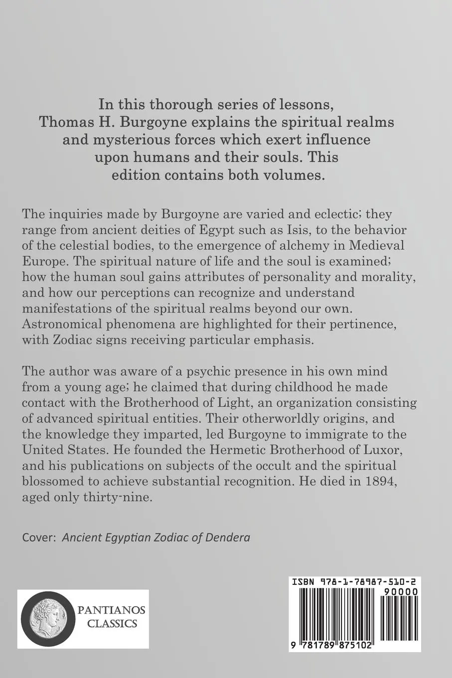 Rückseite: 9781789875102 | The Light of Egypt | Thomas H. Burgoyne | Taschenbuch | Englisch
