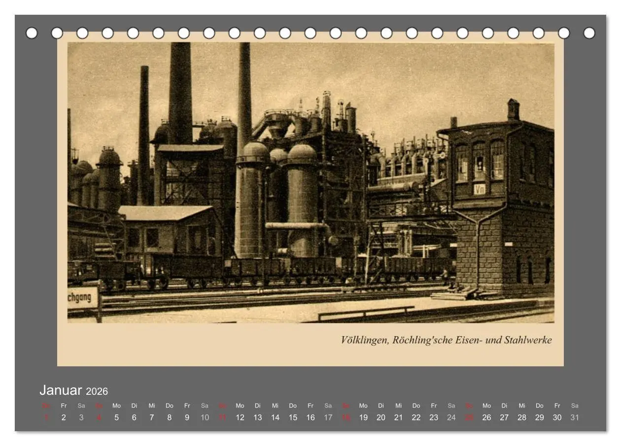 Bild: 9783516015102 | Saarland - vunn domols (frieher), Industrieanlagen (Tischkalender...