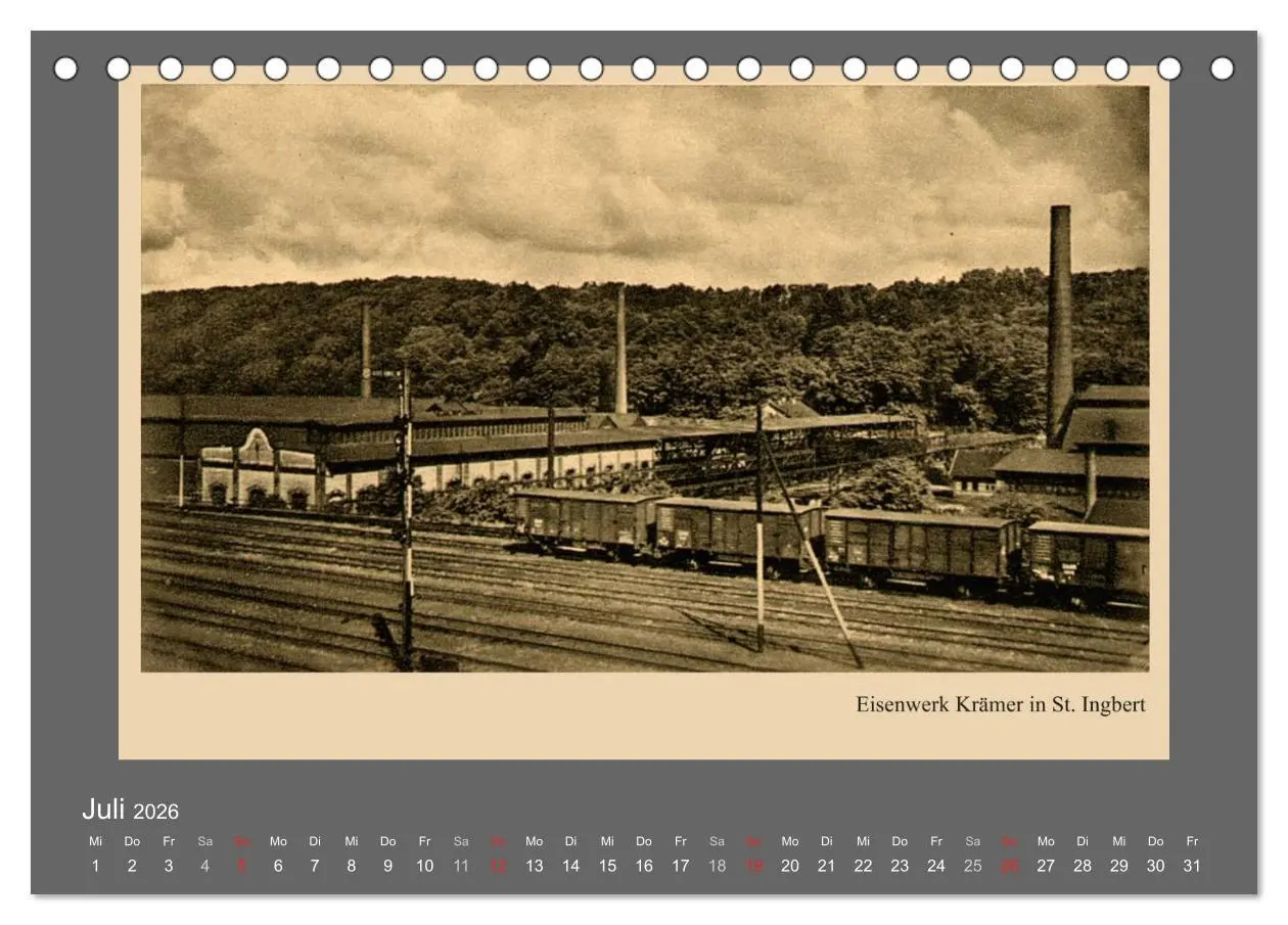 Bild: 9783516015102 | Saarland - vunn domols (frieher), Industrieanlagen (Tischkalender...