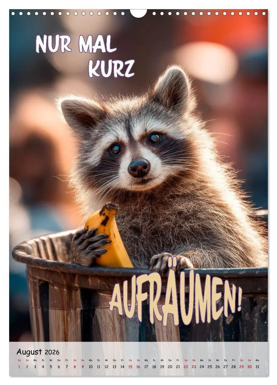 Bild: 9783516705102 | Tierisch erwischt (Wandkalender 2026 DIN A3 hoch), CALVENDO...