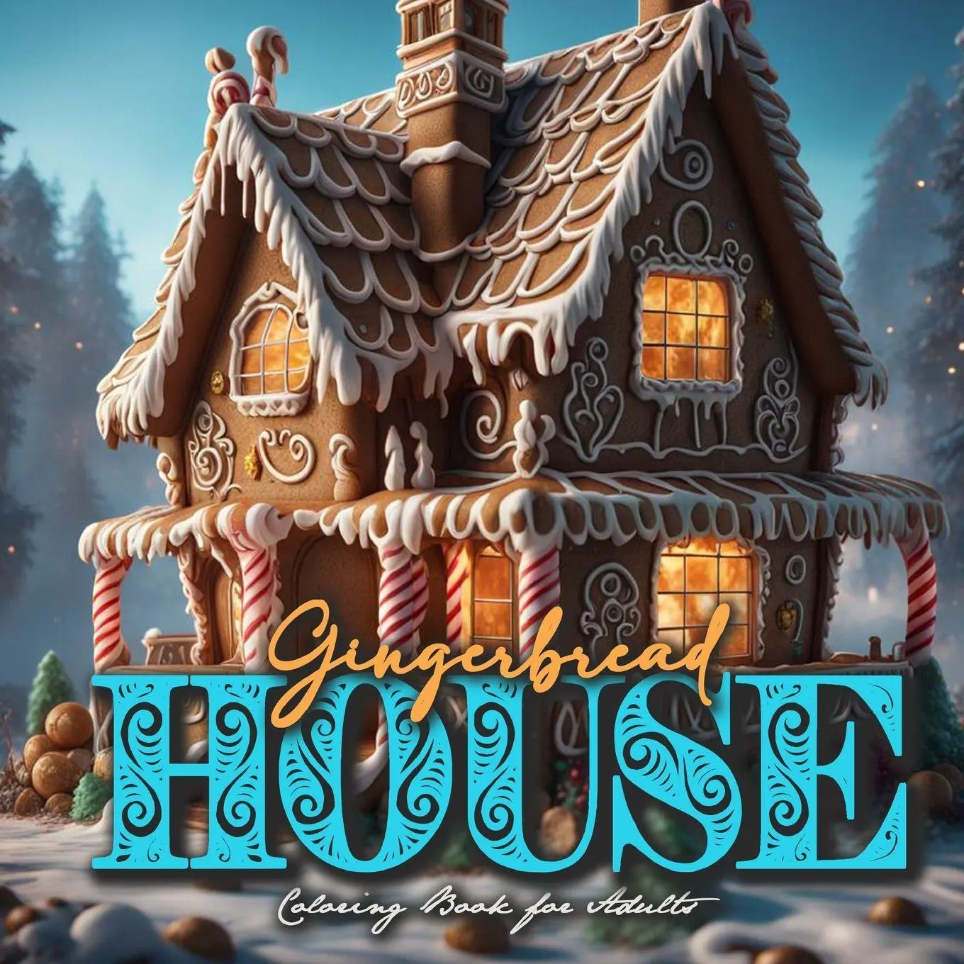 Cover: 9783758435102 | Gingerbread Houses Coloring Book for Adults | Monsoon Publishing