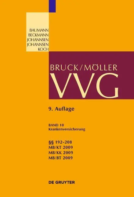 VVG Band 10 Krankenversicherung §§ 192-208 Gebunden