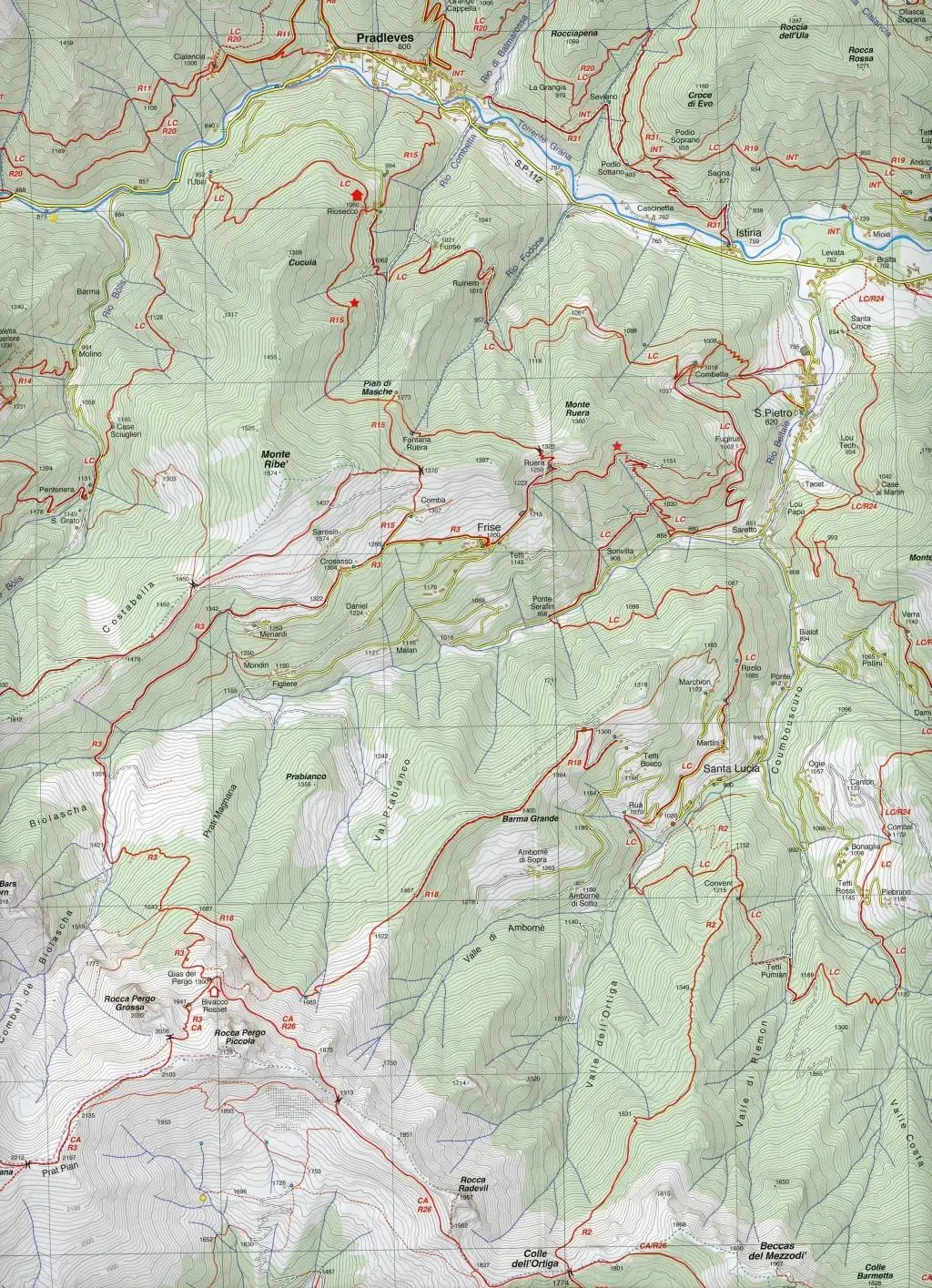 Bild: 9788897465102 | Carta n. 14. Bassa valle Stura di Demonte, val Grana | (Land-)Karte