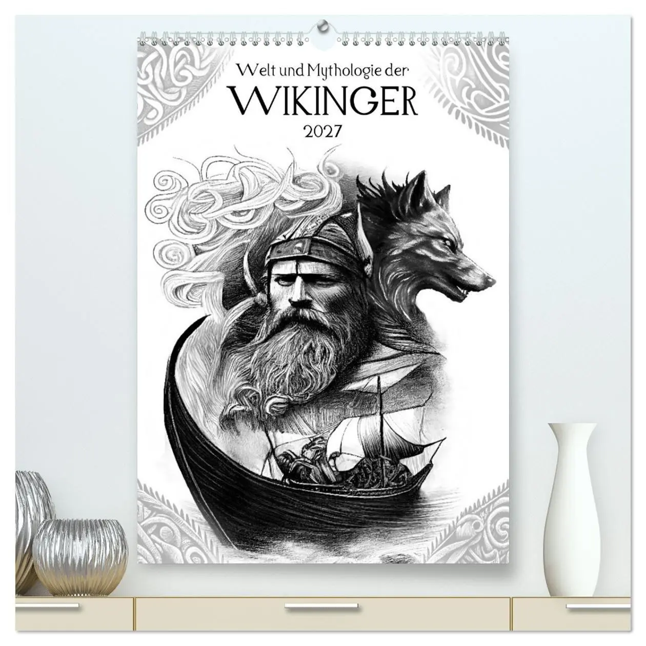 Cover: 9783569335202 | Welt und Mythologie der Wikinger (hochwertiger Premium Wandkalender...
