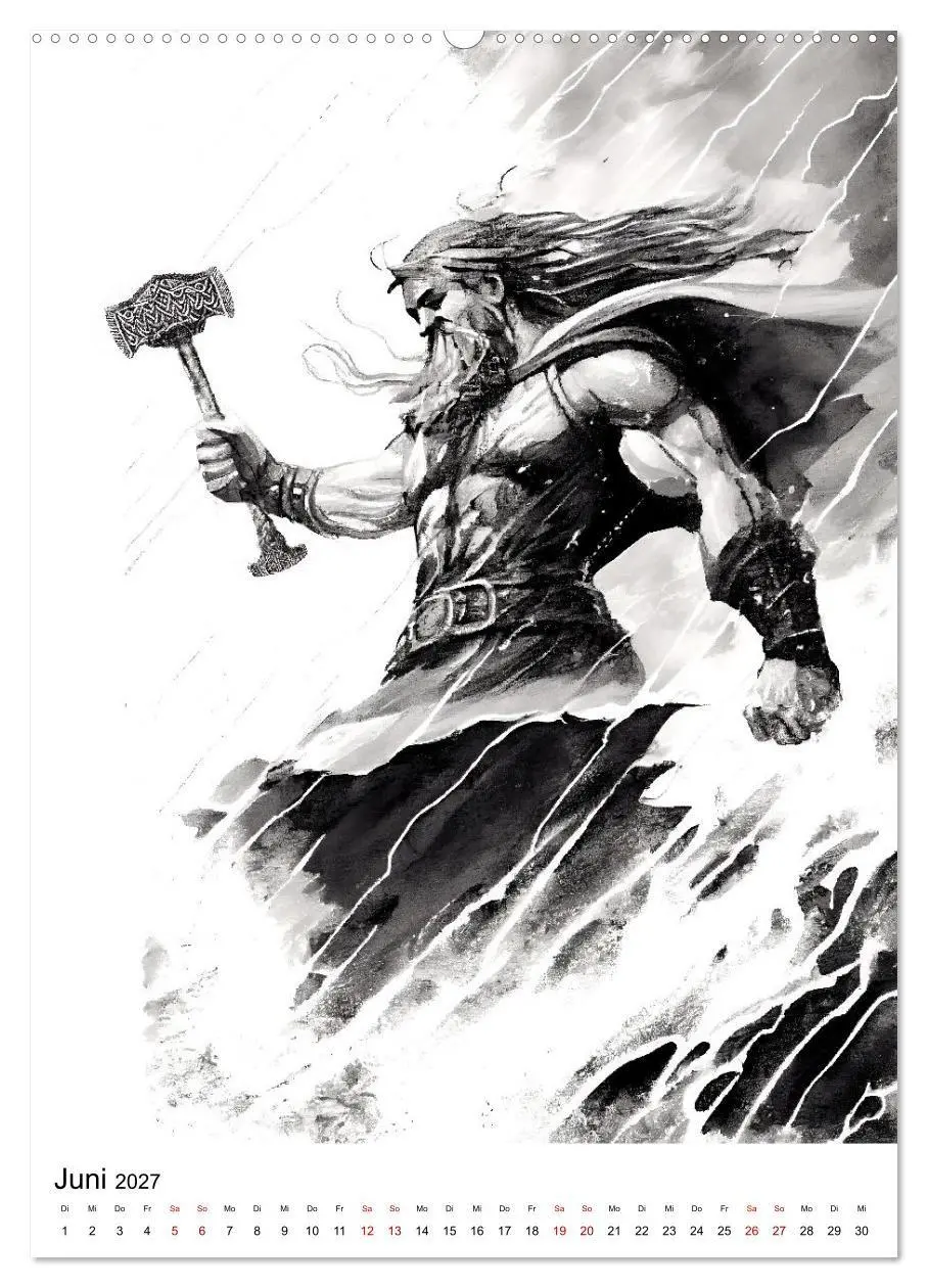 Bild: 9783569335202 | Welt und Mythologie der Wikinger (hochwertiger Premium Wandkalender...