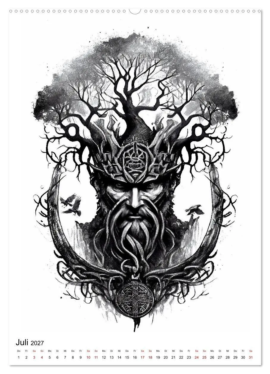 Bild: 9783569335202 | Welt und Mythologie der Wikinger (hochwertiger Premium Wandkalender...