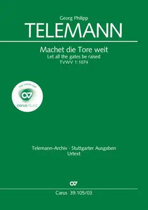 Cover: 9790007055202 | Machet die Tore weit | Kantate zum 1. Advent | Georg Philipp Telemann