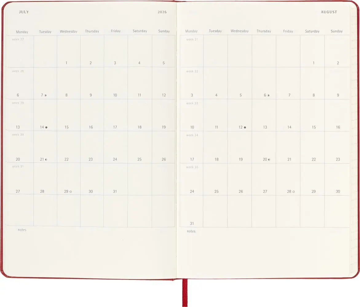 Bild: 8056999275402 | Moleskine 18 Monate Wochen Notizkalender 2025/2026, L/A5, 1 Wo = 1...