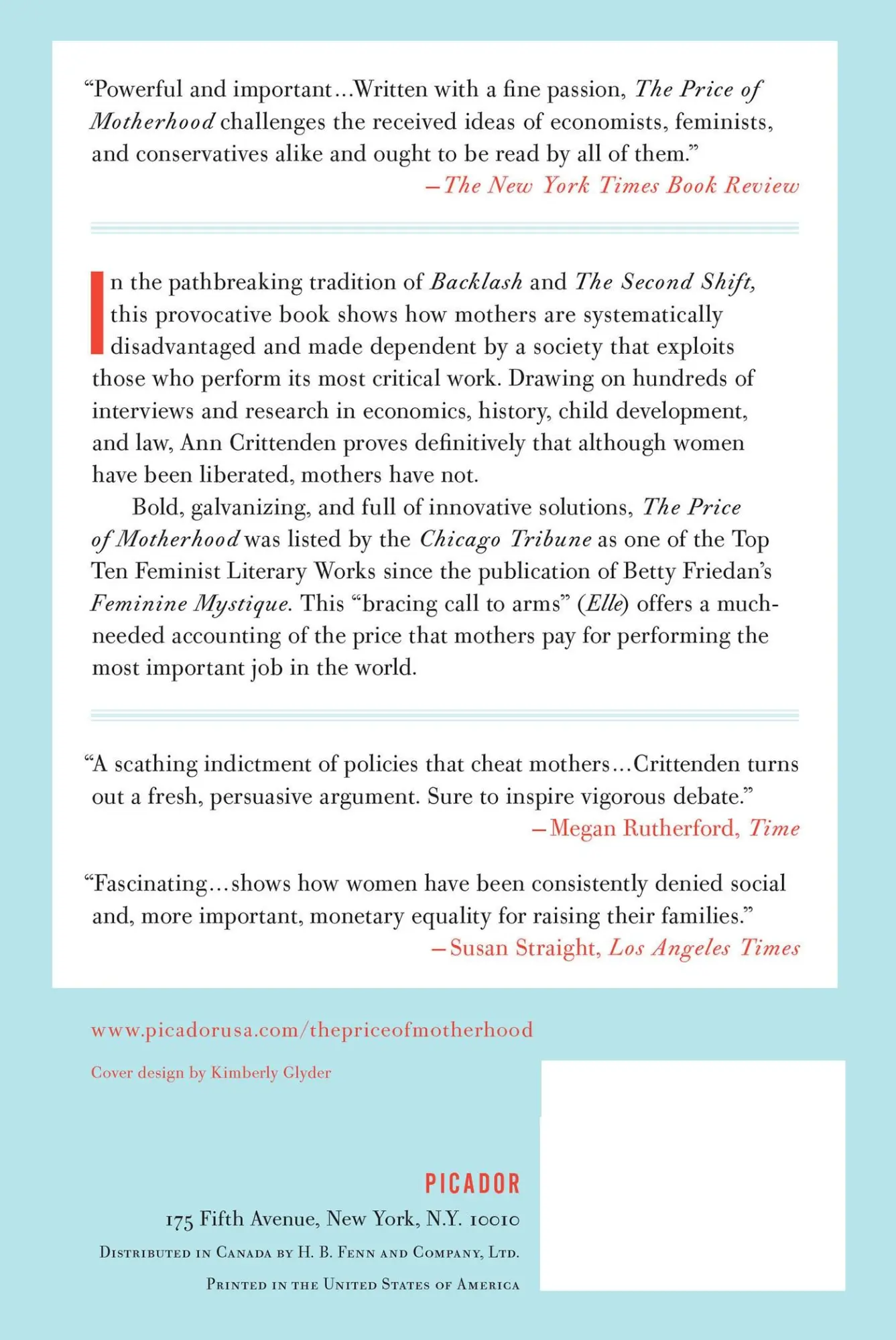 Rückseite: 9780312655402 | Price of Motherhood | Ann Crittenden | Taschenbuch | Englisch | 2010