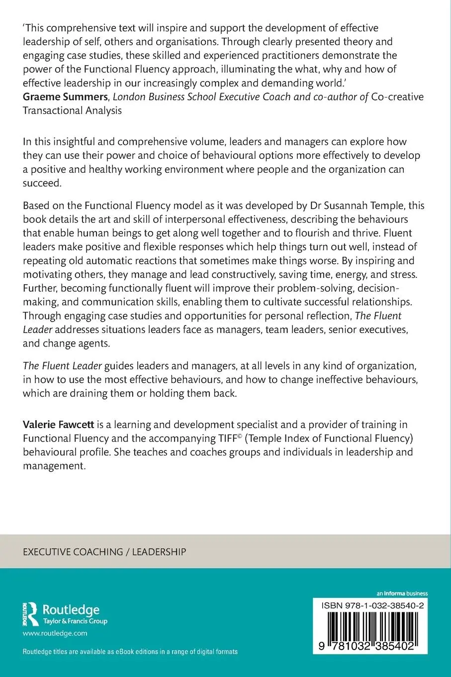 Rückseite: 9781032385402 | The Fluent Leader | Valerie Fawcett | Taschenbuch | Englisch | 2023