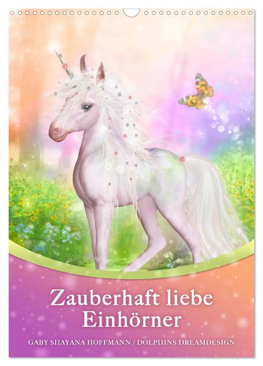 Cover: 9783435975402 | Zauberhaft liebe Einhörner - Kalender (Wandkalender 2025 DIN A3...