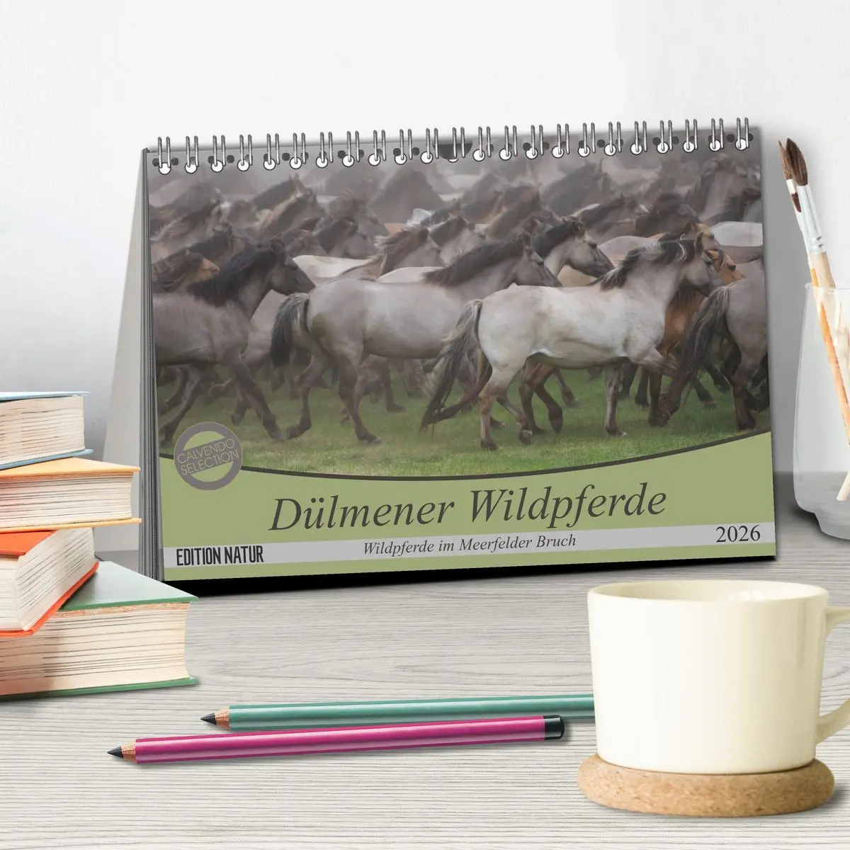 Bild: 9783457755402 | Dülmener Wildpferde - Wildpferde im Meerfelder Bruch (Tischkalender...