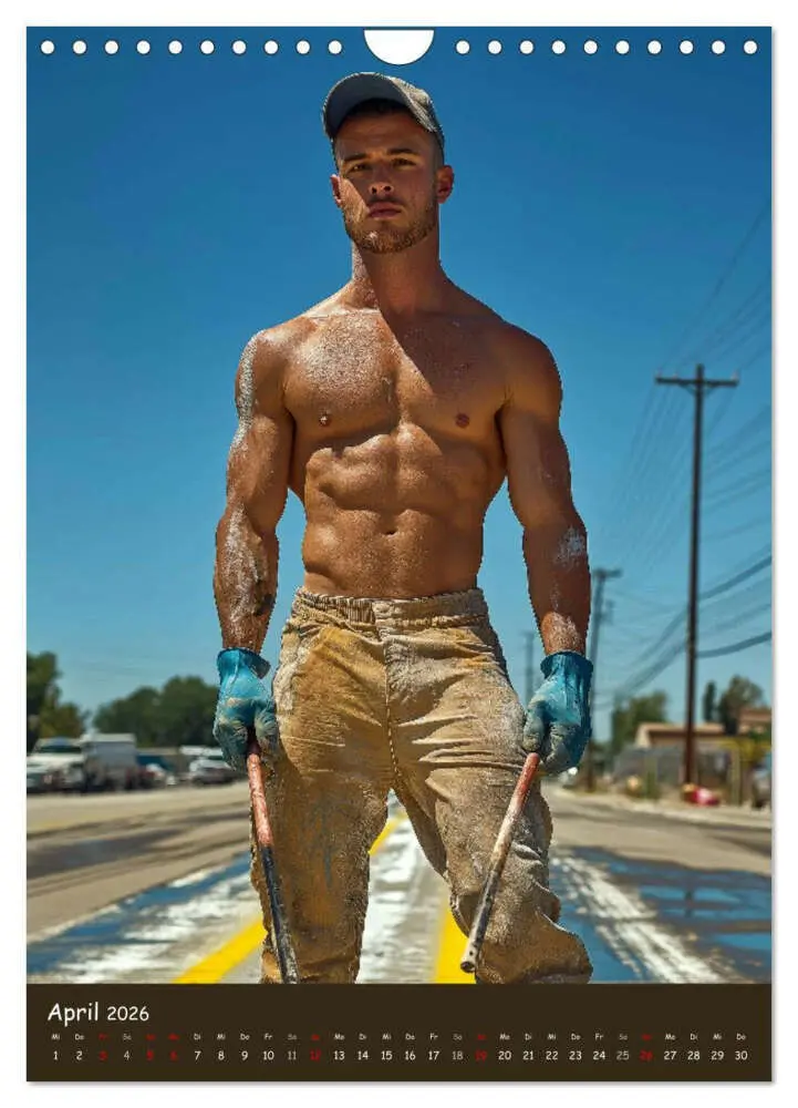 Bild: 9783516605402 | Harte Männer - Sexy Bauarbeiter mit Sixpack (Wandkalender 2026 DIN...