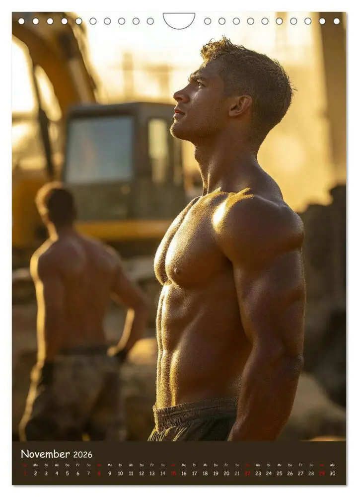 Bild: 9783516605402 | Harte Männer - Sexy Bauarbeiter mit Sixpack (Wandkalender 2026 DIN...