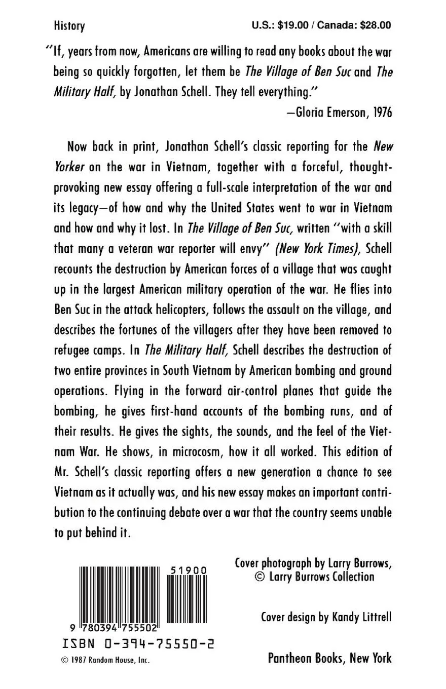 Rückseite: 9780394755502 | The Real War | The Classic Reporting on the Vietnam War | Schell