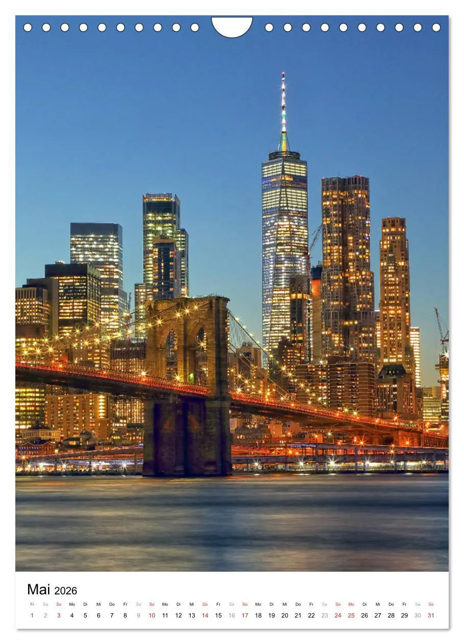 Bild: 9783516385502 | New Yorks architektonische Highlights (Wandkalender 2026 DIN A4...