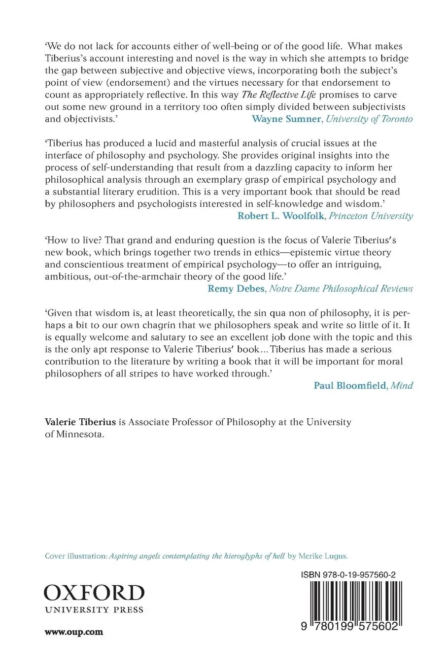 Rückseite: 9780199575602 | The Reflective Life | Living Wisely with Our Limits | Valerie Tiberius
