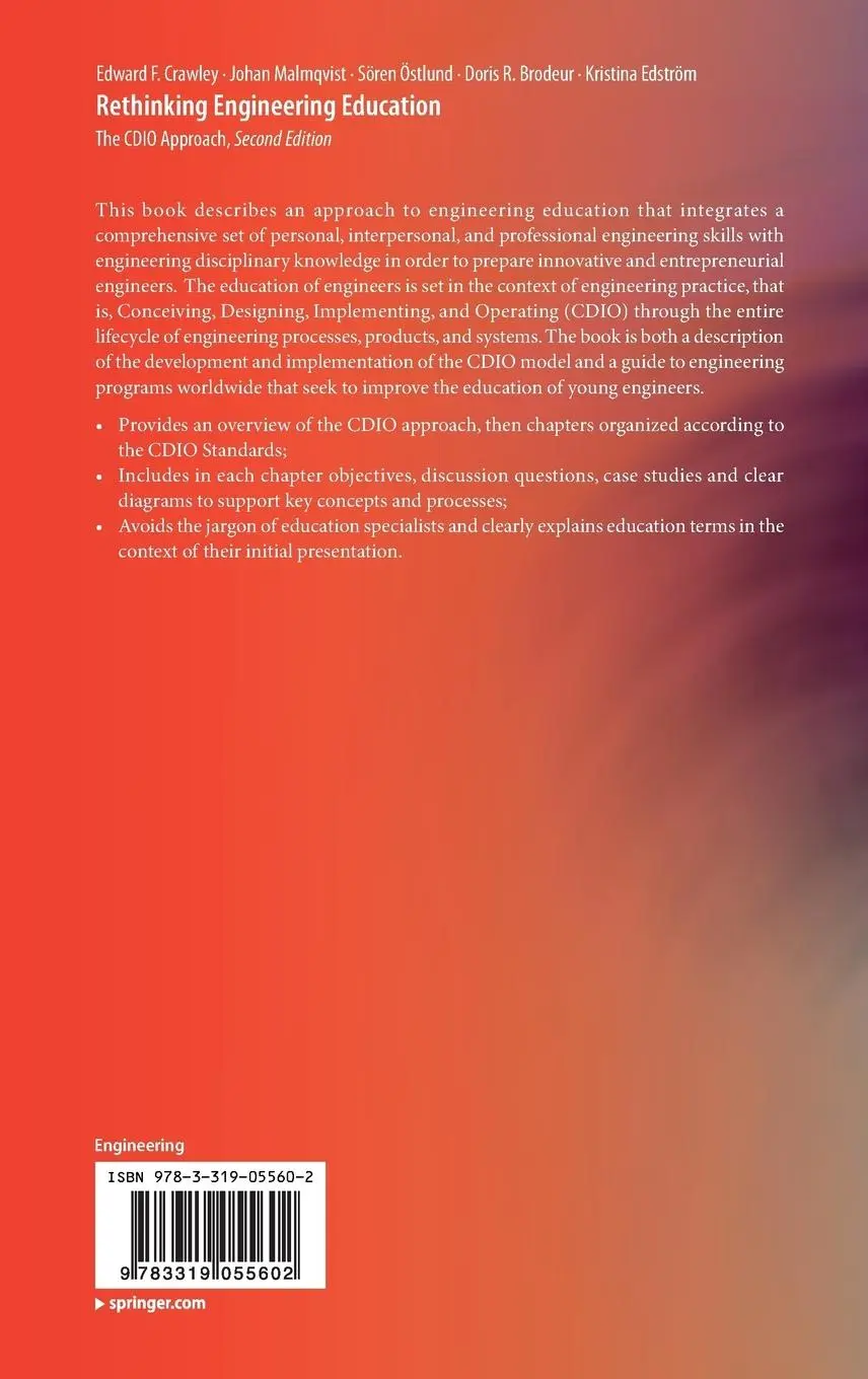 Rückseite: 9783319055602 | Rethinking Engineering Education | The CDIO Approach | Crawley (u. a.)