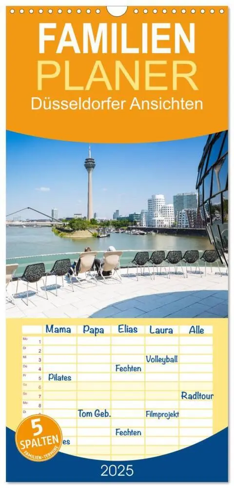Cover: 9783457115602 | Familienplaner 2025 - Düsseldorfer - Ansichten mit 5 Spalten...