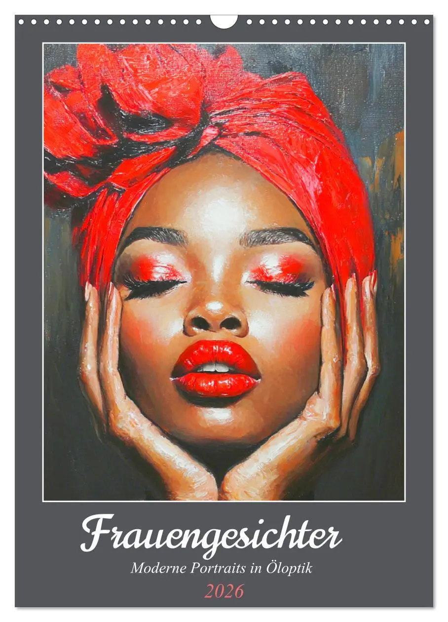 Cover: 9783457285602 | Frauengesichter. Moderne Portraits in Öloptik (Wandkalender 2026...