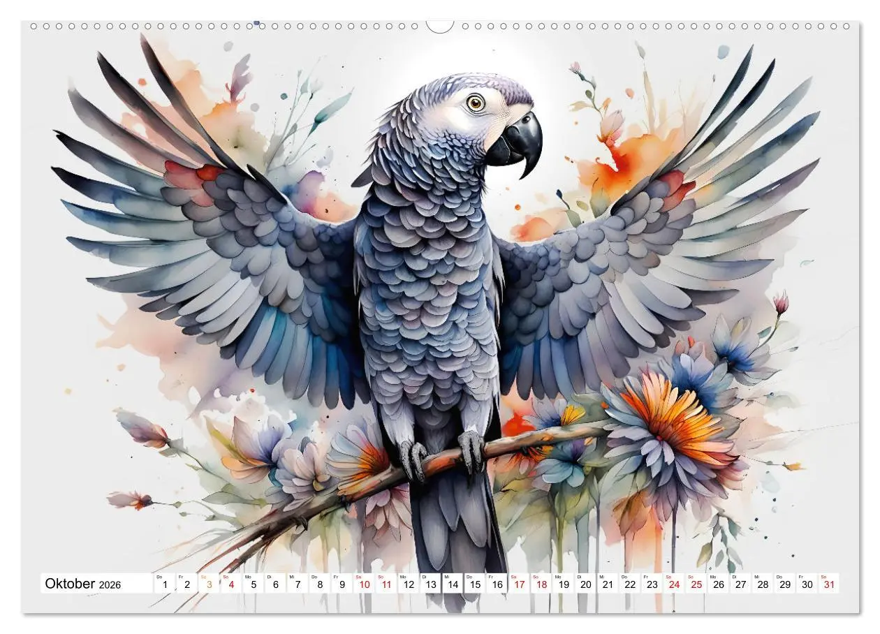 Bild: 9783457425602 | Papageien - Fliegende Edelsteine (hochwertiger Premium Wandkalender...