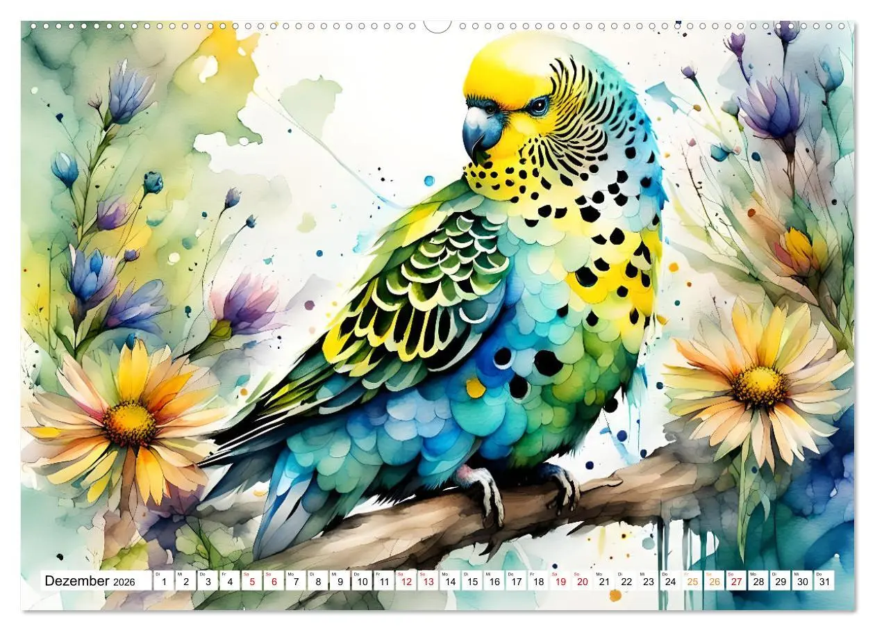 Bild: 9783457425602 | Papageien - Fliegende Edelsteine (hochwertiger Premium Wandkalender...