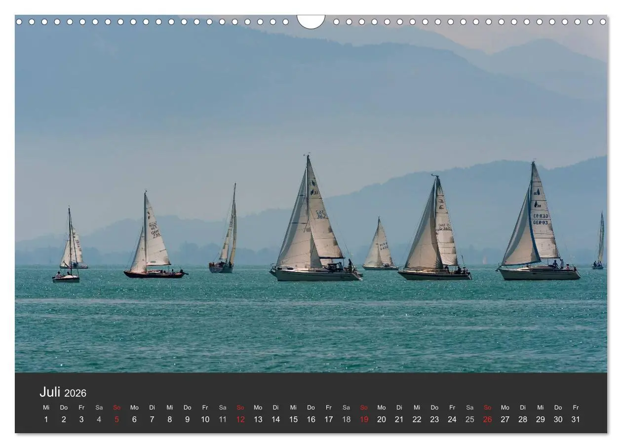 Bild: 9783457975602 | Segelboote auf dem Bodensee (Wandkalender 2026 DIN A3 quer),...