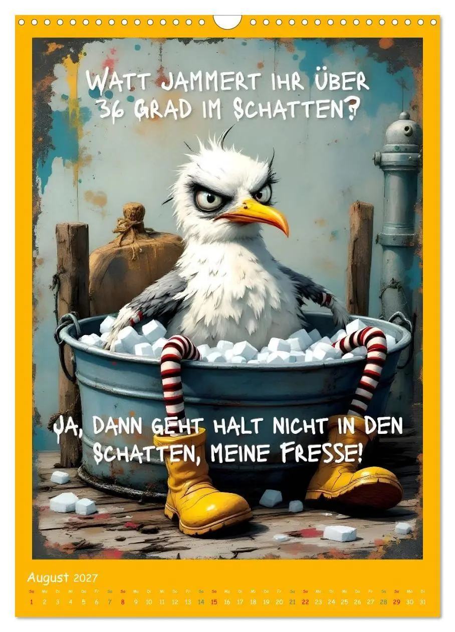 Bild: 9783516825602 | Böse Möwen (Wandkalender 2027 DIN A3 hoch), CALVENDO Monatskalender