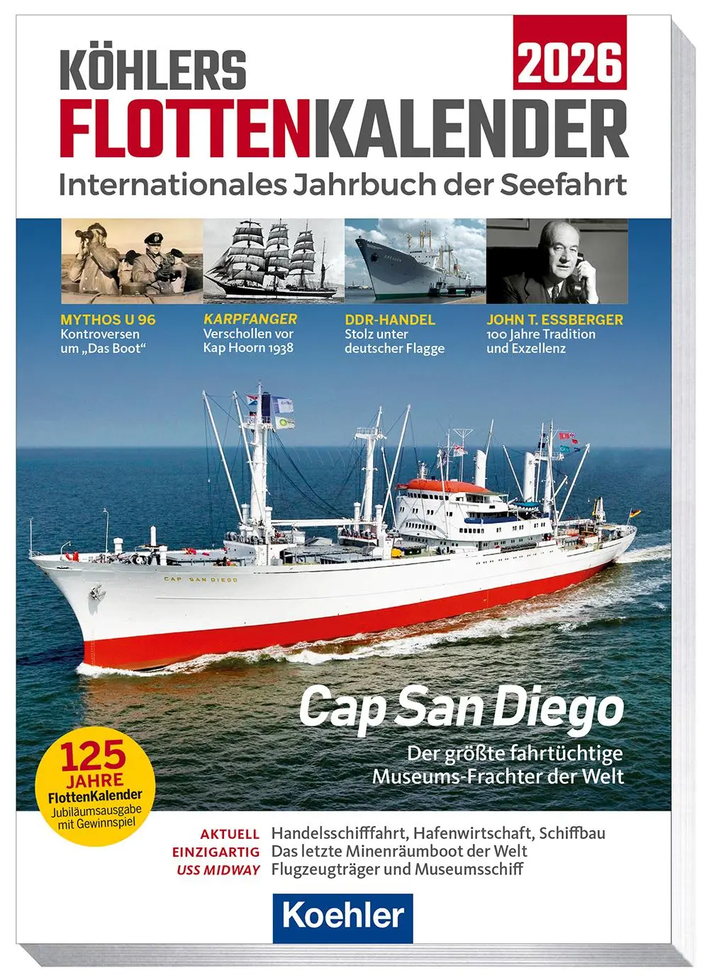 Cover: 9783782215602 | Köhlers FlottenKalender 2026 | Internationales Jahrbuch der Seefahrt