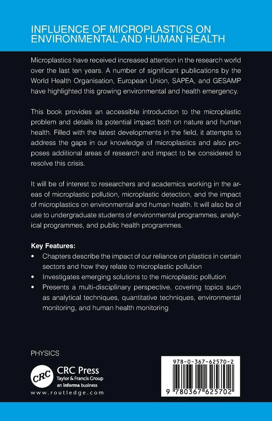 Rückseite: 9780367625702 | Influence of Microplastics on Environmental and Human Health | Lang