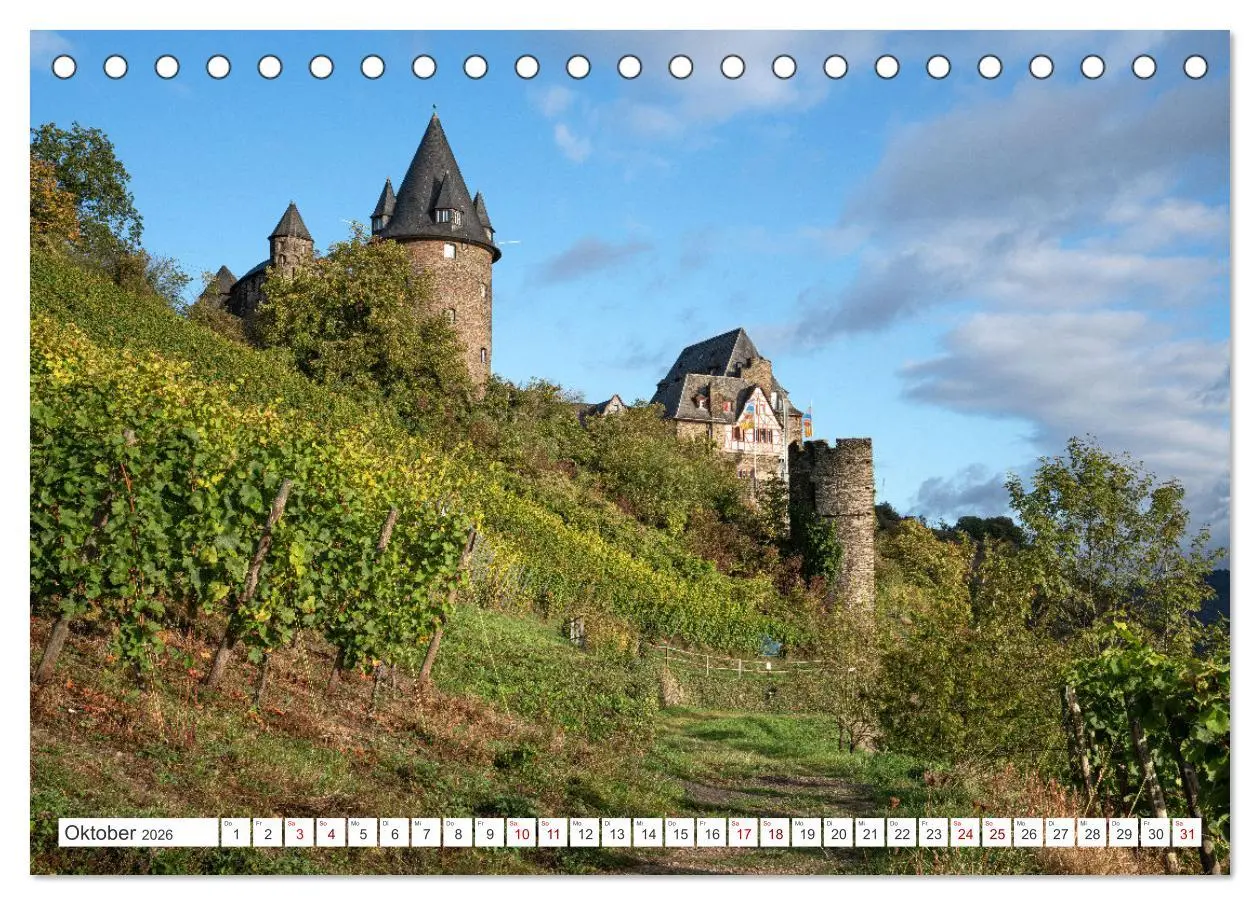 Bild: 9783457275702 | Unterwegs - Rhein-Burgen-Weg (Tischkalender 2026 DIN A5 quer),...