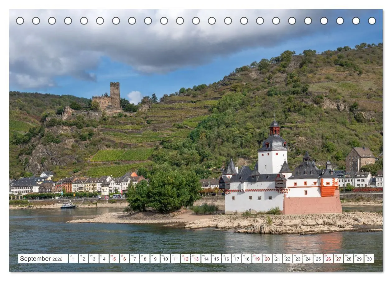 Bild: 9783457275702 | Unterwegs - Rhein-Burgen-Weg (Tischkalender 2026 DIN A5 quer),...