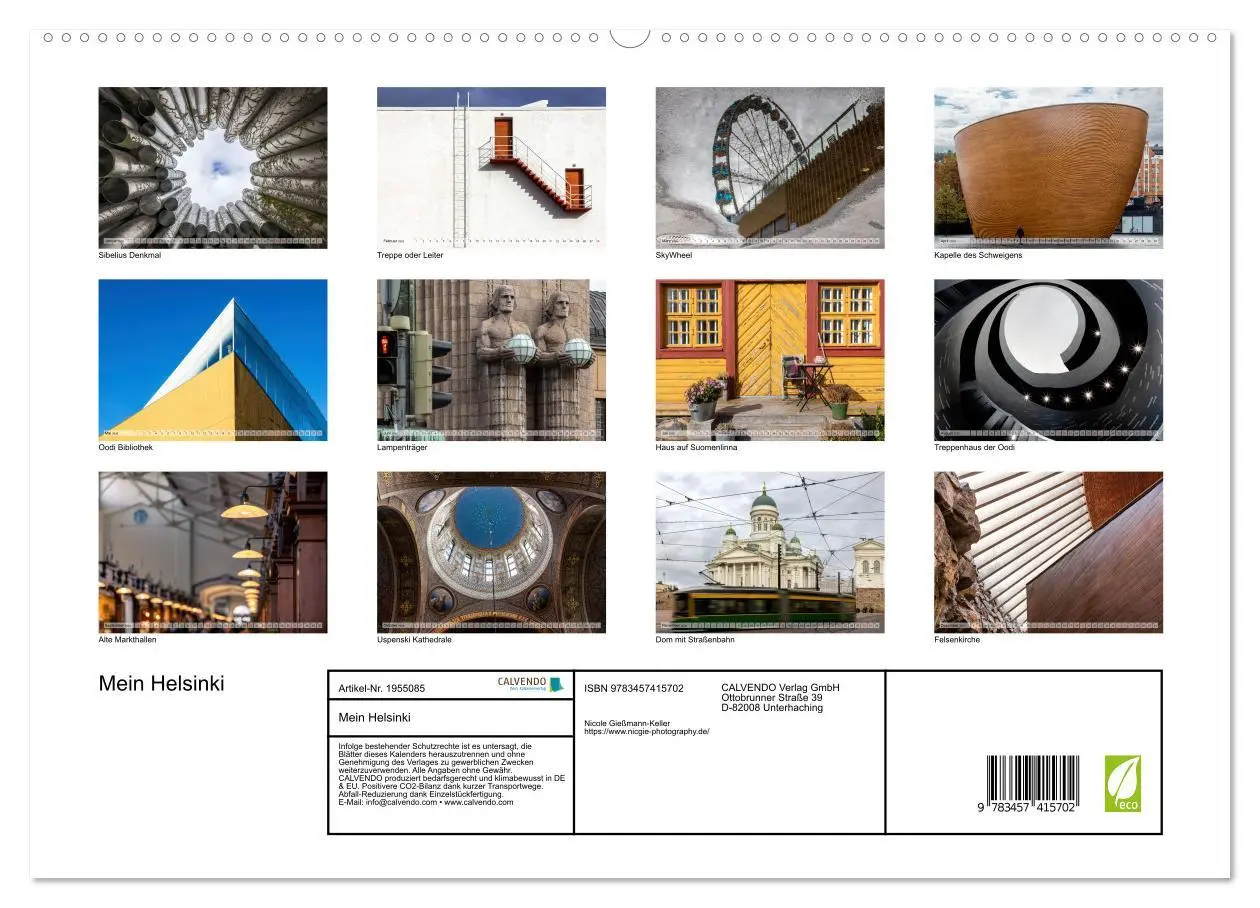 Bild: 9783457415702 | Mein Helsinki (hochwertiger Premium Wandkalender 2026 DIN A2 quer),...
