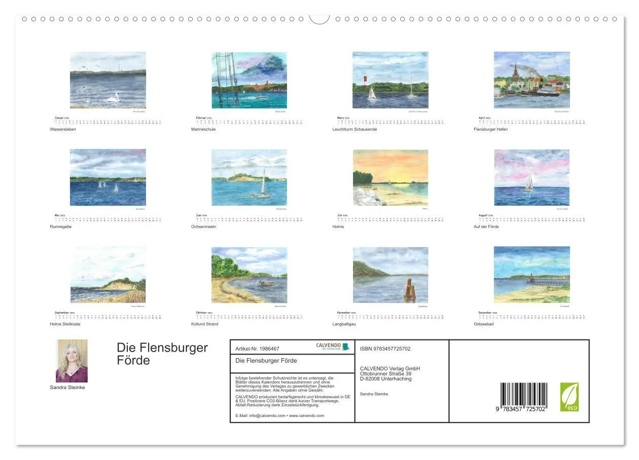 Bild: 9783457725702 | Die Flensburger Förde (hochwertiger Premium Wandkalender 2026 DIN...