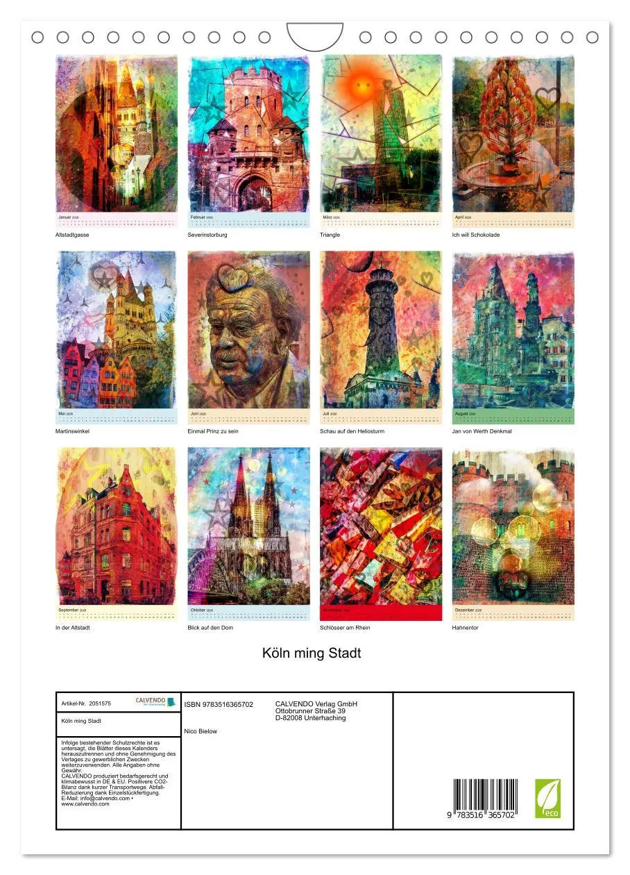 Bild: 9783516365702 | Köln ming Stadt (Wandkalender 2026 DIN A4 hoch), CALVENDO...
