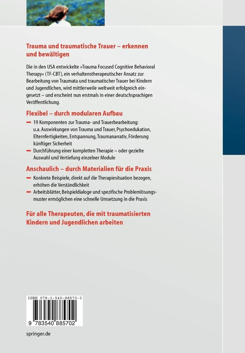 Rückseite: 9783540885702 | Traumafokussierte kognitive Verhaltenstherapie bei Kindern und...