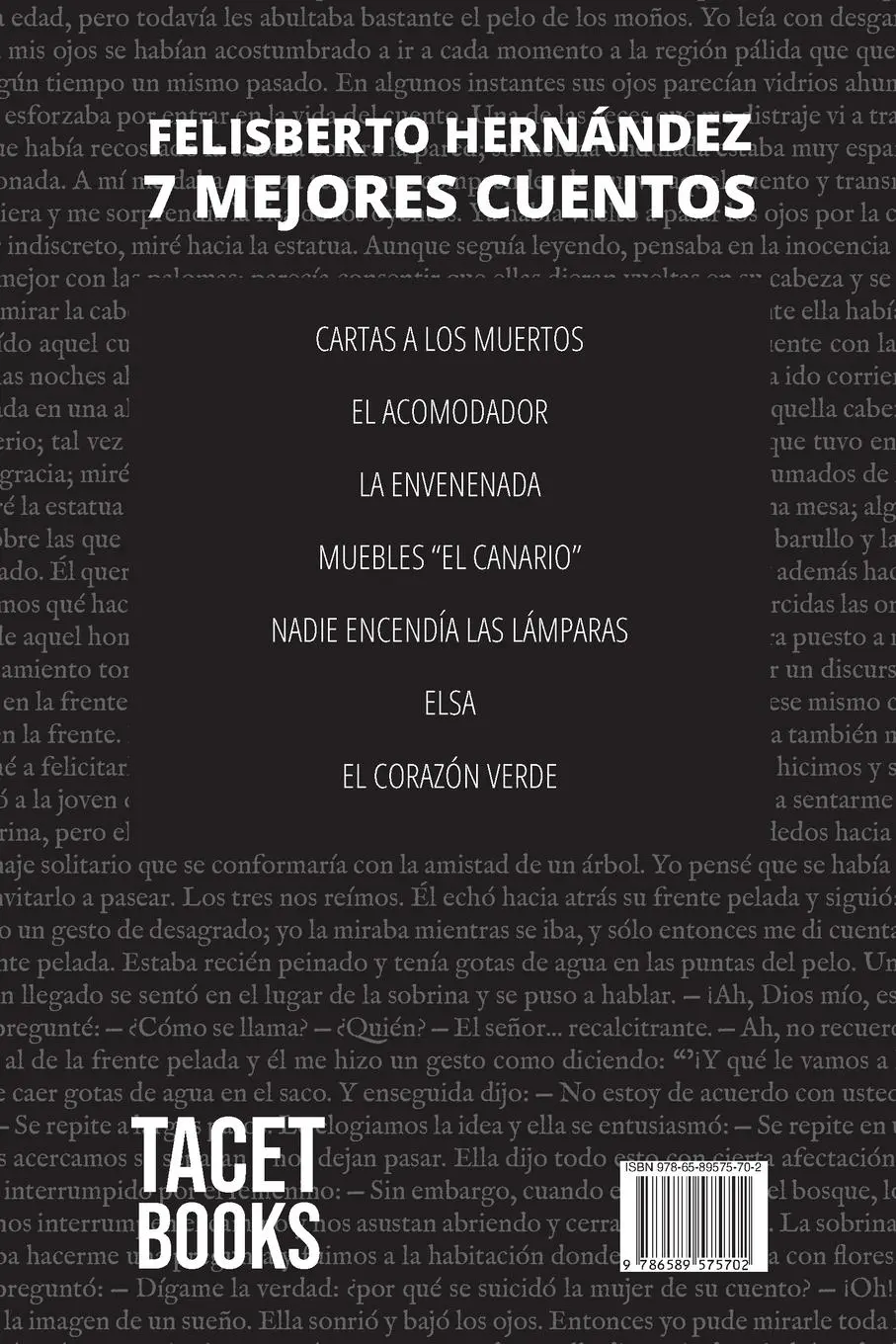 Rückseite: 9786589575702 | 7 mejores cuentos de Felisberto Hernández | Felisberto Hernández