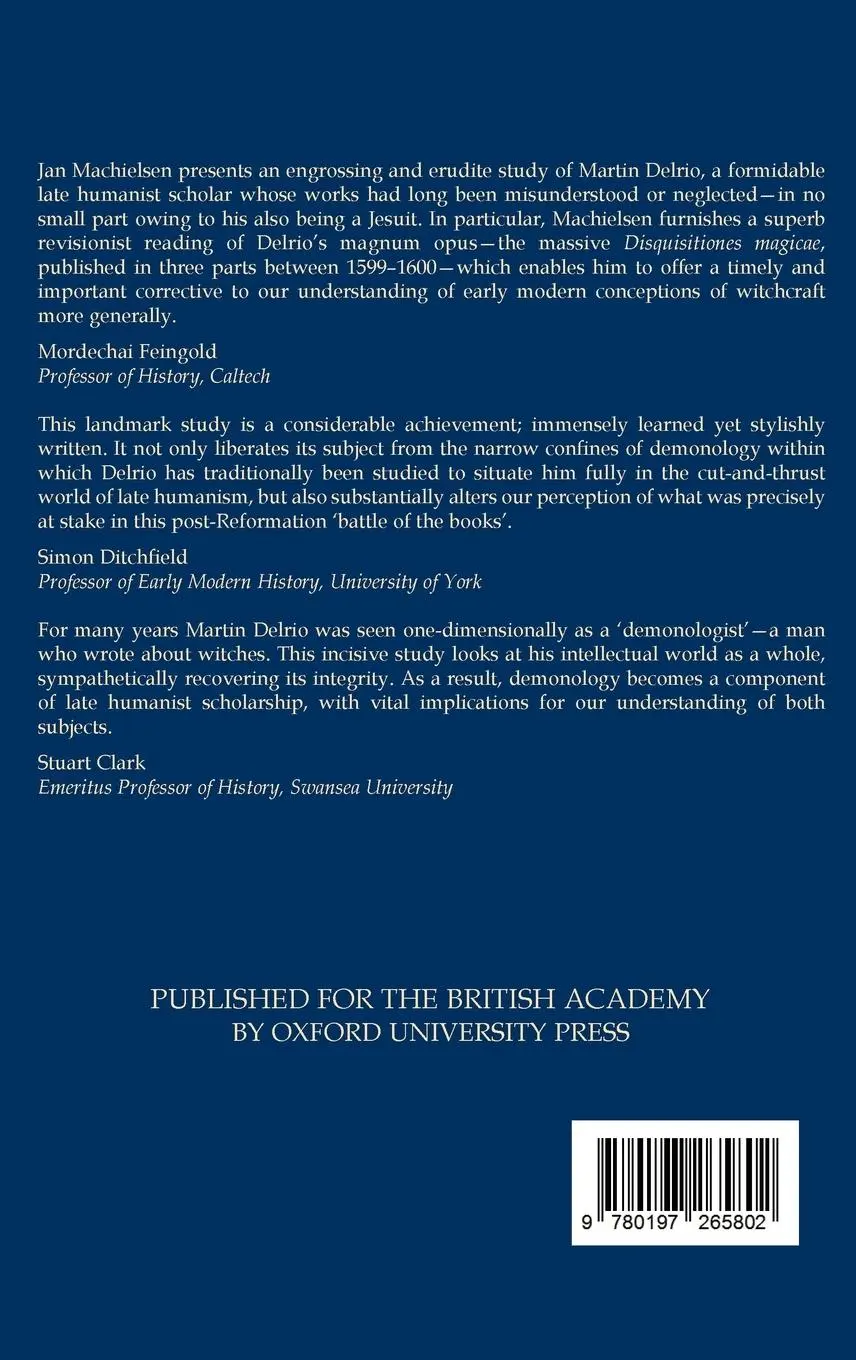 Rückseite: 9780197265802 | Martin Delrio | Demonology and Scholarship in the Counter-Reformation