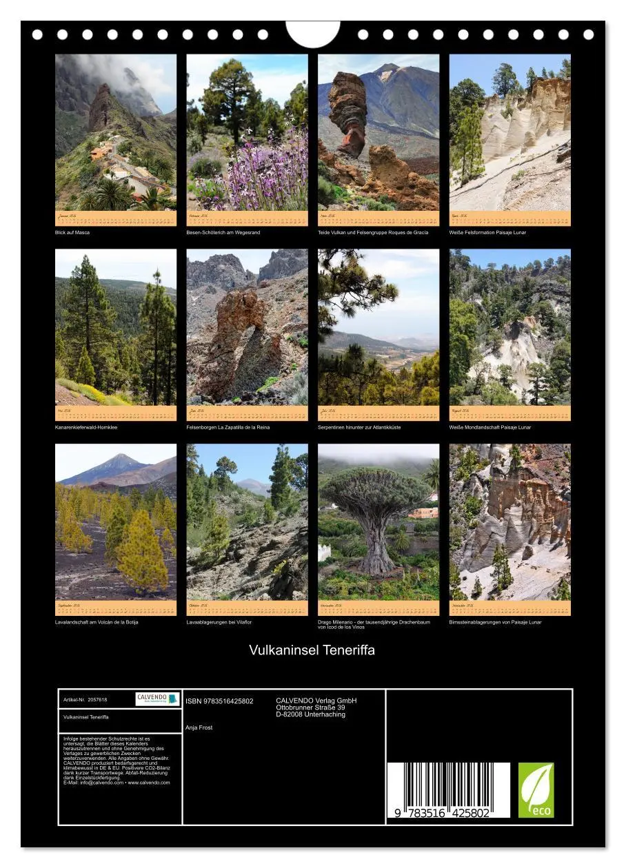 Bild: 9783516425802 | Vulkaninsel Teneriffa (Wandkalender 2026 DIN A4 hoch), CALVENDO...