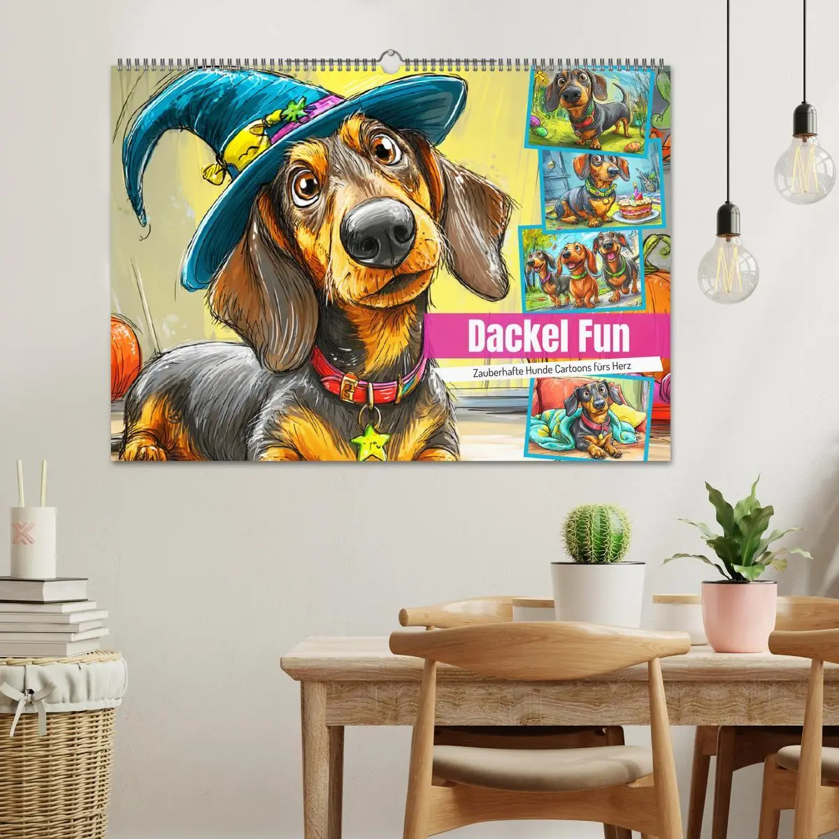Bild: 9783516595802 | Dackel Fun. Zauberhafte Hunde Cartoons fürs Herz (Wandkalender 2026...
