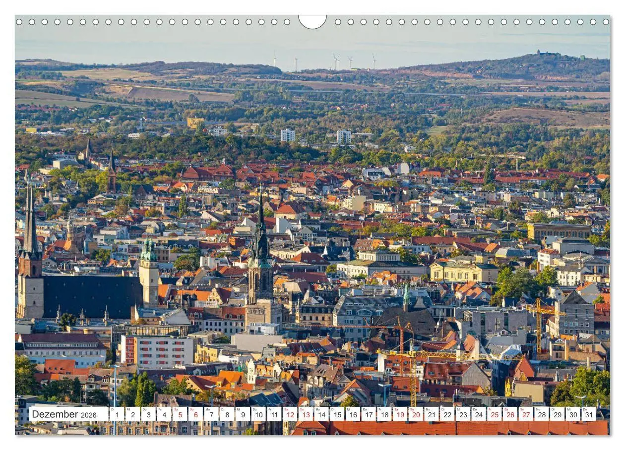 Bild: 9783516665802 | Halle an der Saale von oben (Wandkalender 2026 DIN A3 quer),...