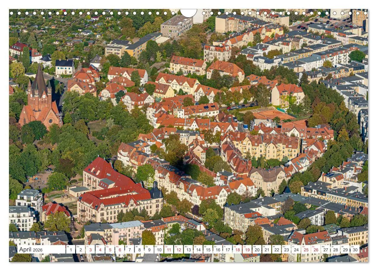 Bild: 9783516665802 | Halle an der Saale von oben (Wandkalender 2026 DIN A3 quer),...