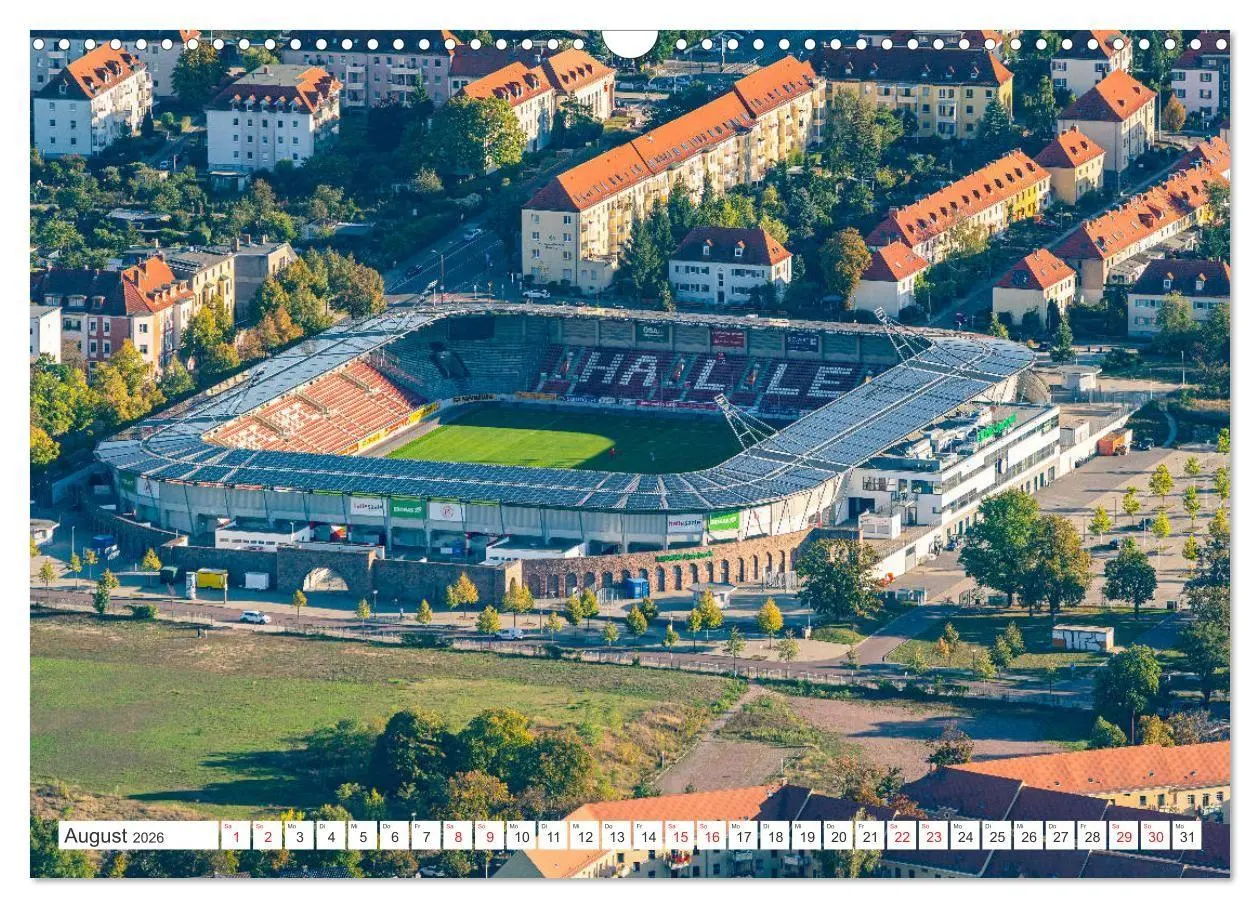 Bild: 9783516665802 | Halle an der Saale von oben (Wandkalender 2026 DIN A3 quer),...